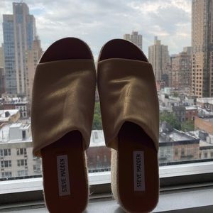 Steve Madden Gold Wedge Sandal